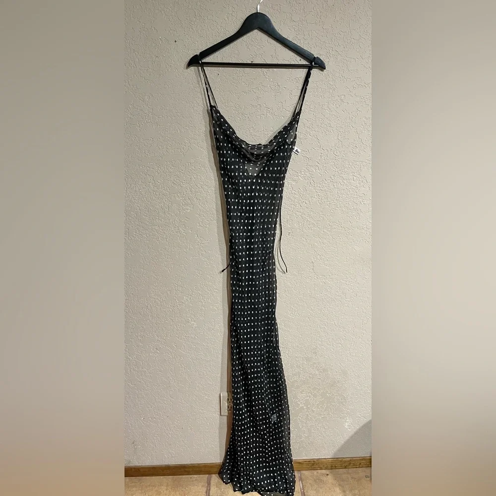 Rat & Boa | GISELE POLKA DOT SILK MAXI DRESS XS - Picture 12 of 16